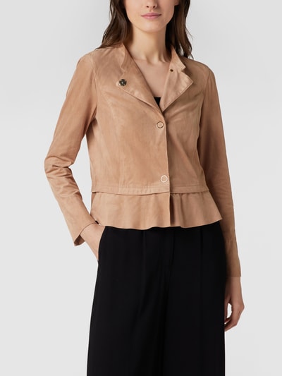 Marc Cain Blazer met volantzoom Camel - 4