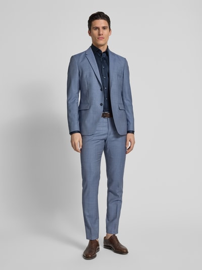 Christian Berg Men Regular fit zakelijk overhemd met kentkraag Marineblauw - 1