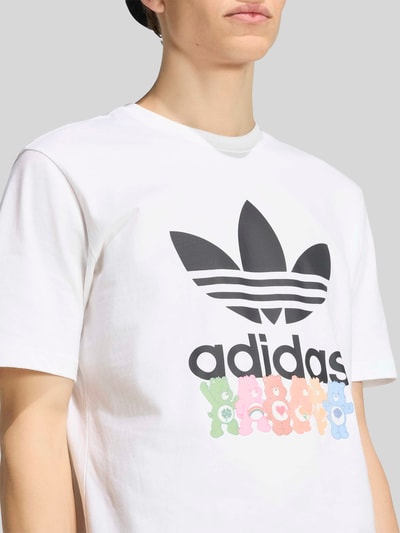 adidas Originals t-shirt o kroju regular fit z czystej bawełny Biały 5