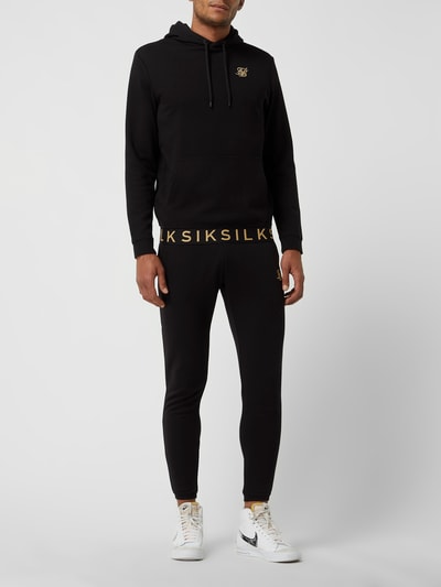 SIK SILK Hoodie mit Känguru-Tasche Black 1