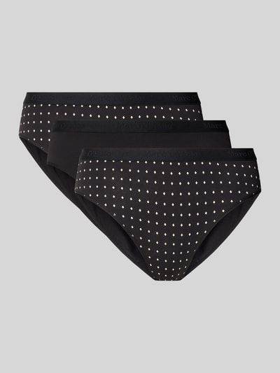 Produktfoto, Slip aus Baumwoll-Mix im 3er-Pack von Marc O'Polo mit unifarbenem und Allover-Muster, elastischem Bund, Jersey Stretch.