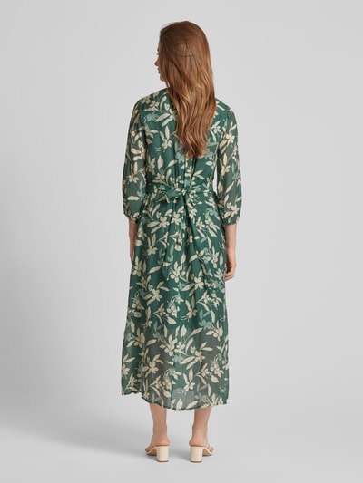 Jake*s Collection Maxikleid mit Allover-Print Dunkelgruen 5