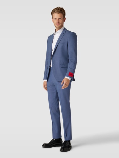 HUGO Pantalon met fijn motief, model 'Hesten' Blauw - 1