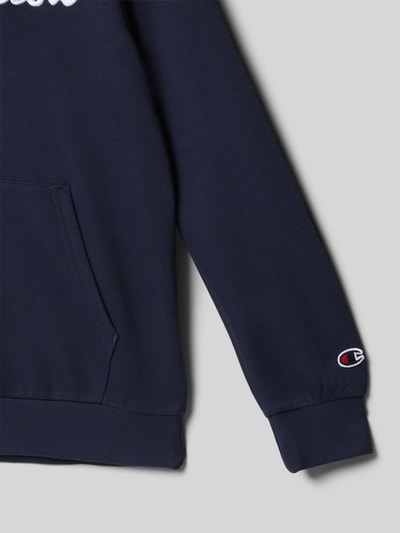 CHAMPION Hoodie mit Label-Stitching Marine 2