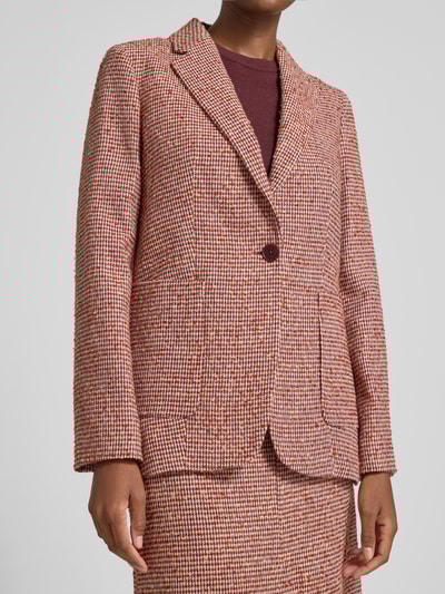 Rich & Royal Regular Fit Blazer mit Reverskragen Bordeaux 3