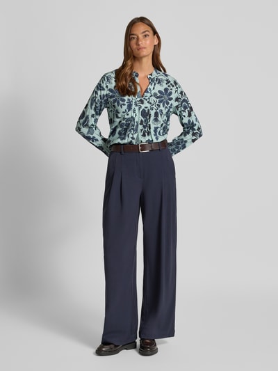 Emily Van den Bergh Regular Fit Bluse aus Viskose mit Tunikakragen Mint 1