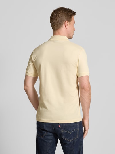 BOSS Orange Slim Fit Poloshirt aus Baumwoll-Mix Ecru 5