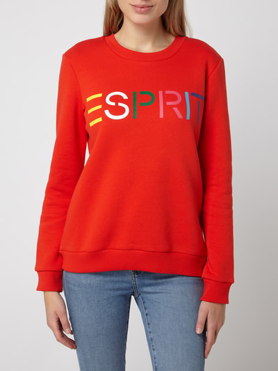 Esprit Bluza z nadrukiem z logo  Czerwony 4