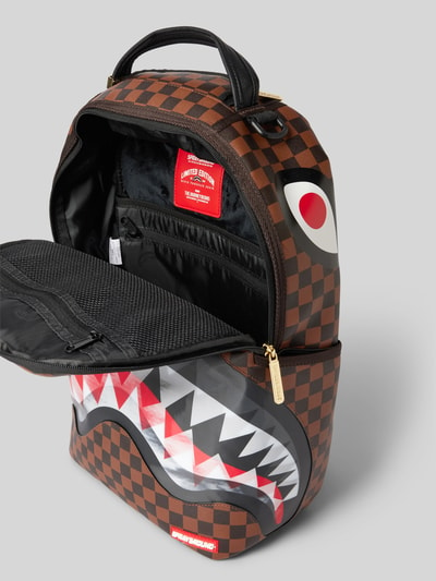 Sprayground Rugzak met motiefprint, model 'SHARK IN PARIS' Middenbruin - 5