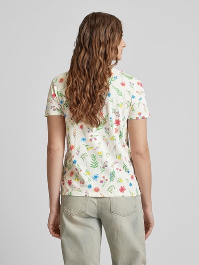 Jake*s Casual T-shirt met bloemenprint Offwhite - 5
