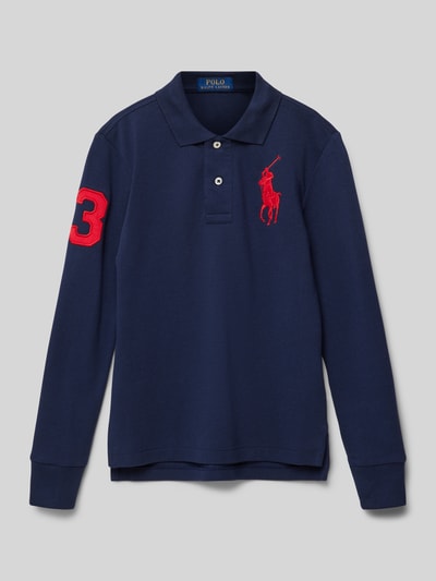 Polo Ralph Lauren Kids Slim fit poloshirt met logostitching Marineblauw - 1