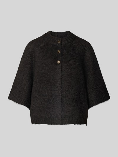 Neo Noir Loose Fit Strickjacke mit Woll-Anteil Modell 'Benutta' Dunkelbraun 2