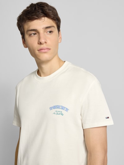 Tommy Jeans Regular fit T-shirt van puur katoen Offwhite - 3