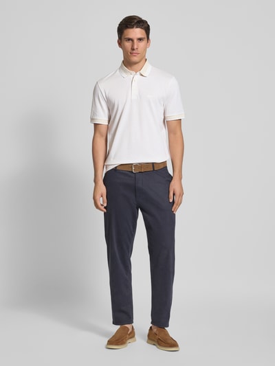 BOSS Regular Fit Poloshirt aus reiner Baumwolle Offwhite 1