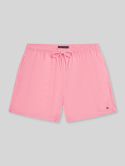 Tommy Hilfiger Regular Fit Badeshorts mit Logo-Stitching Rosa 2