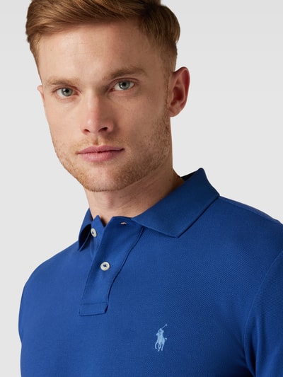 Polo Ralph Lauren Slim fit poloshirt met logostitching Donkerblauw - 3