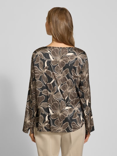 Marc O'Polo Regular fit blouse met lange mouwen van viscosemix Donkergrijs - 5