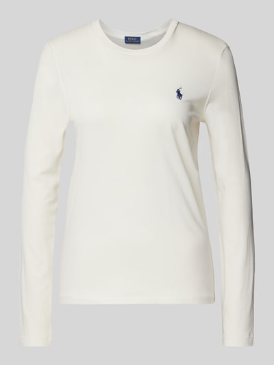 Polo Ralph Lauren Longsleeve mit Label-Stitching Weiss 2