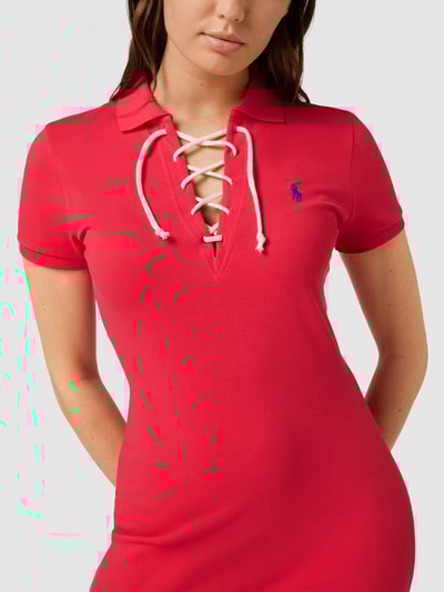 Polo Ralph Lauren Midi-jurk met polokraag Rood - 3