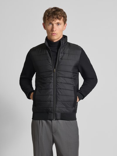 Christian Berg Men Kurtka pikowana ze stójką Czarny 4