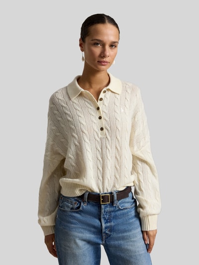 Polo Ralph Lauren Loose fit pullover van wol-mix met kasjmier-aandeel Offwhite - 4