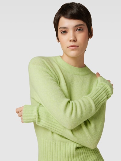 OPUS Gebreide pullover met ronde hals, model 'Pasti' Lichtgroen - 3