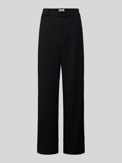 Essentiel Straight leg stoffen broek met riemlussen Zwart - 2