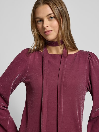 Vila Mini-jurk met boothals, model 'ELEINAS' Prune - 3