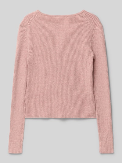 Mango Strickpullover mit Knopfleiste Modell 'willow' Rosa 3