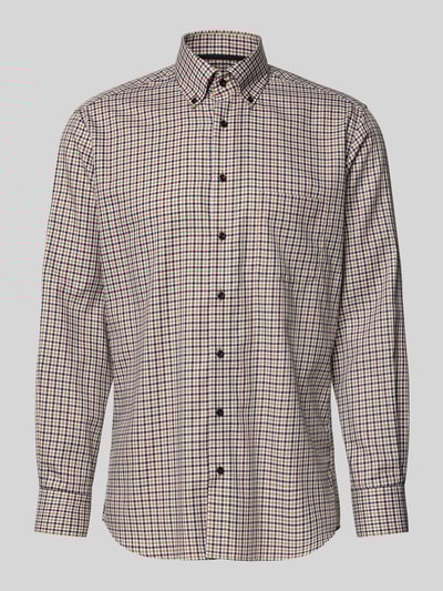 ETERNA Modern fit zakelijk overhemd met button-downkraag Hazelnoot - 2