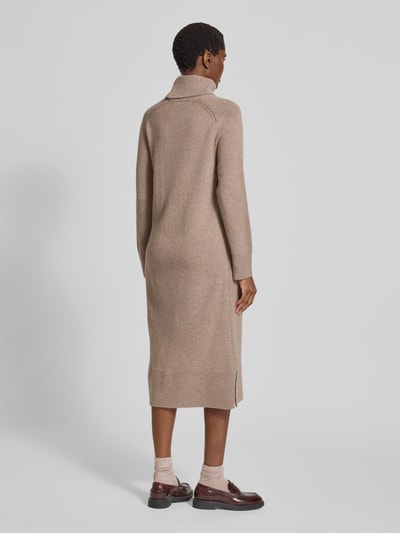 Gant Strickkleid mit Kaschmir-Anteil und Rollkragen Camel 5