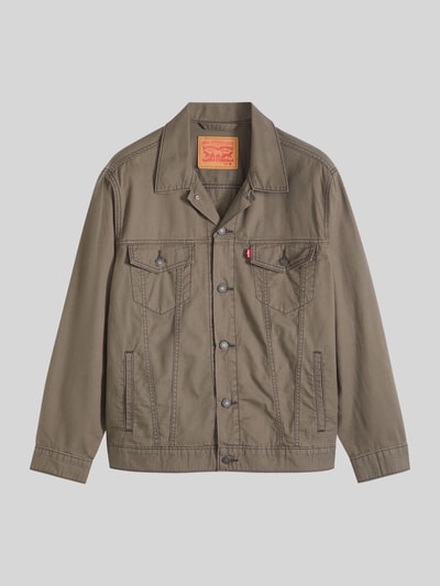 Levi's® jack in relaxed fit van mix van katoen en linnen Middenbruin - 2