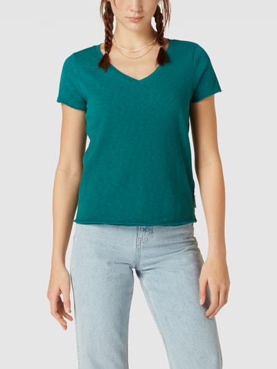 Marc O'Polo Denim T-shirt met V-hals Flessengroen - 4