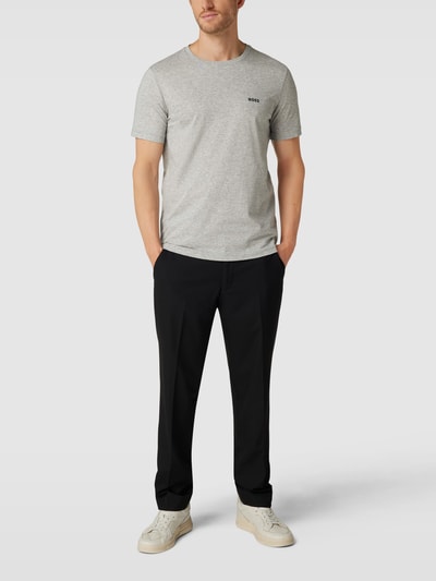 BOSS Green T-Shirt mit Label-Print Modell 'Tee' Hellgrau 1