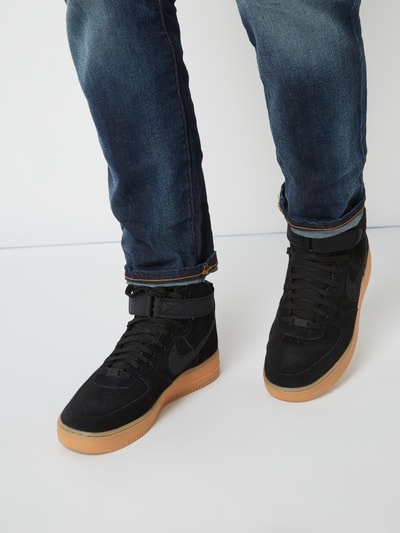 Nike High Top Sneaker 'Air Force 1' aus Veloursleder Black 3