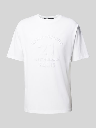 Karl Lagerfeld T-Shirt mit Label-Stitching Weiss 2