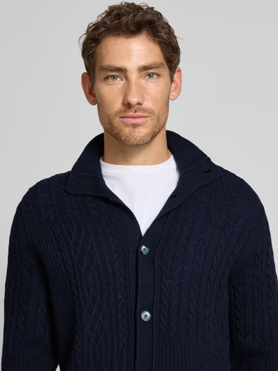 Brax Regular Fit Strickjacke mit Viskose-Anteil Modell 'Jeff' Marine 3