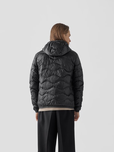 Blauer USA Daunenjacke mit Kapuze Black 6