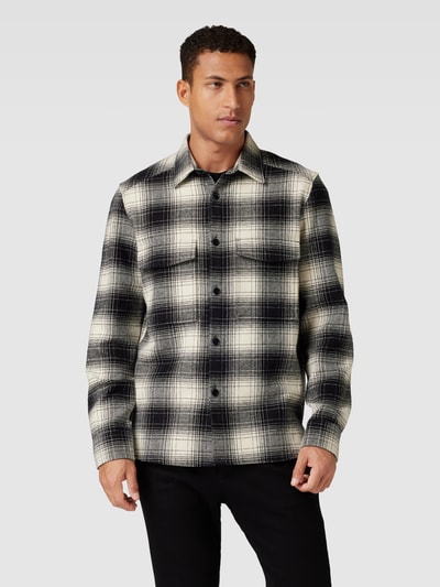 Drykorn Hemdjacke mit Tartan-Karo Modell 'GUNRAY' Black 4