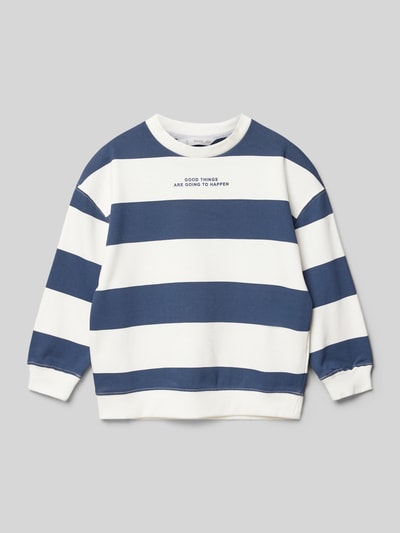 Mango Sweatshirt mit Statement-Print Marine 1