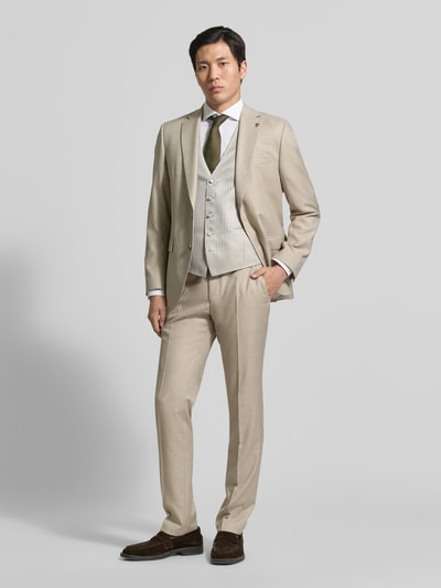 WILVORST Weste mit V-Ausschnitt und Paspeltaschen Beige 1