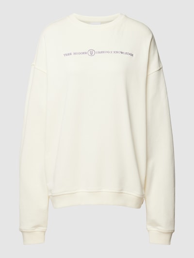 Knowledge Cotton Apparel Sweatshirt mit überschnittenen Schultern Offwhite 2