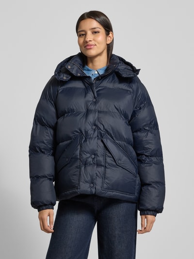 Samsøe Samsøe Kurtka pikowana z kapturem i kieszeniami z patką model ‘SAHANAY’ Granatowy 4