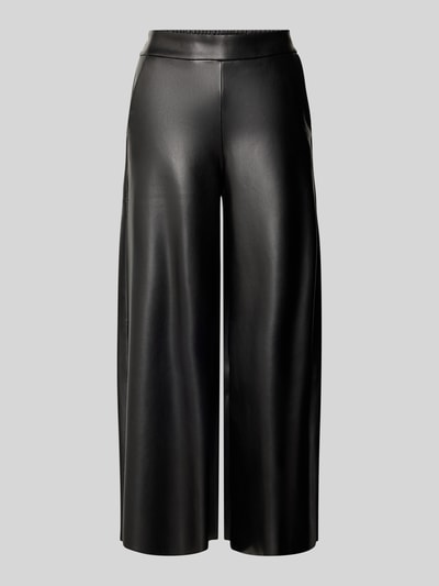 MAC Straight fit culotte in leerlook Zwart - 1