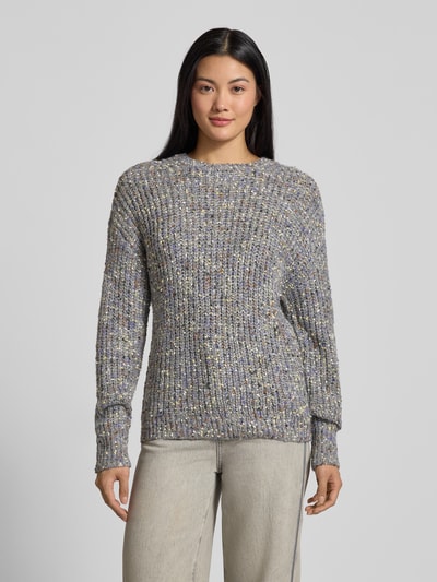 Jake*s Casual Sweter z dzianiny z okrągłym dekoltem Ciemnoszary 4