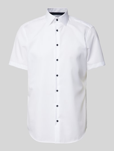 Christian Berg Men Regular Fit Business-Hemd in unifarbenem Design Weiss 2