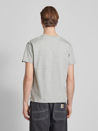 Alpha Industries T-Shirt mit Label-Print Modell 'BASIC' Mittelgrau Melange 5