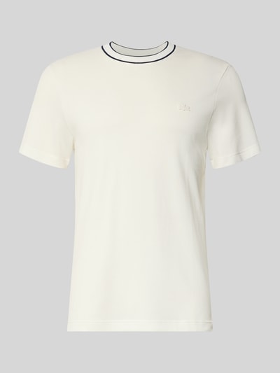 Produktfoto, cremefarbenes Regular Fit T-Shirt aus Baumwoll-Mix Modell 'CREATOR' von Lacoste für Herren T-Shirt, glatte Struktur, neutraler Hintergrund