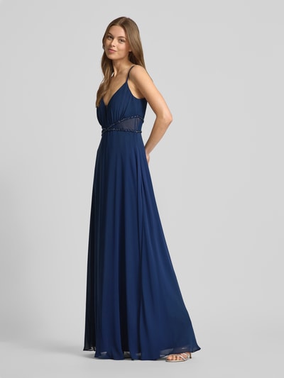 Jake*s Cocktail Abendkleid mit Ziersteinbesatz Marine 1