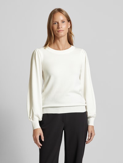 MSCH Copenhagen Gebreide pullover met pofmouwen, model 'Tamana Rachelle' Offwhite - 4